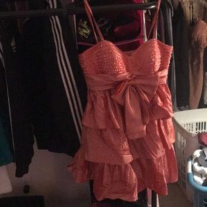 coral short formal dress🤘